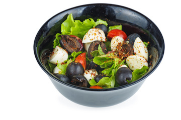 Fresh Greek salad in a bowl