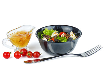 Fresh Greek salad in a bowl