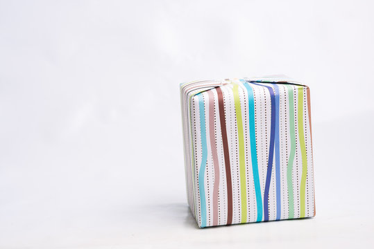 Colorful gift party box ornament