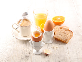healthy breakfast with boiled egg