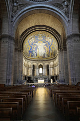 Altarbereich der Basilika Sacré Coeur, Montmartre, Paris, Île-de-France, Frankreich, Europa