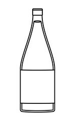 alcoholic beverage bottle icon vector illustration design
