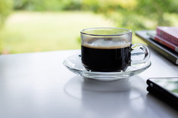 Glass of americano
