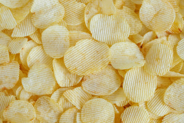 crispy potato chips snack texture background