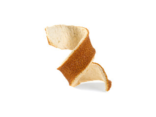 dry peel dried peel isolated on white background