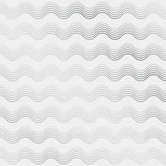 Abstract Silver Wavy Stripes Background 