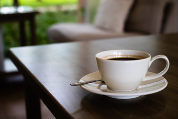 Hot Americano coffee