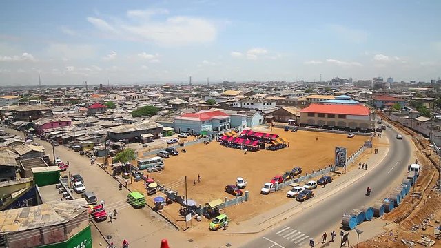  Still shot of an African village, Accra Ghana, May 2015