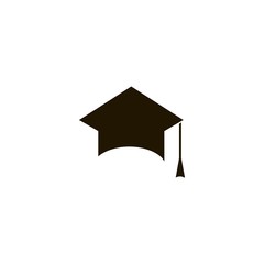 Graduation cap icon. flat design