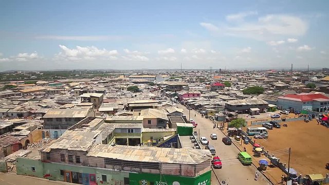 African town, Accra Ghana, May 2015