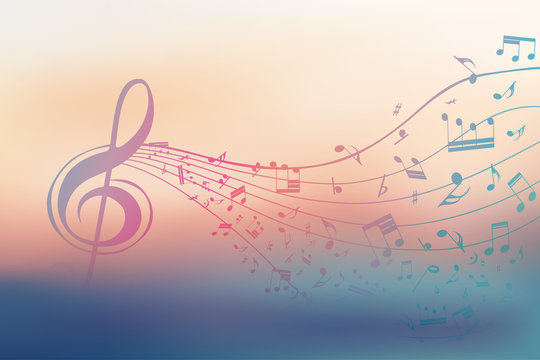 Musical Notation, Cute, Background 