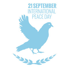 Fototapeta na wymiar 21 September International Peace Background. Vector Illustration