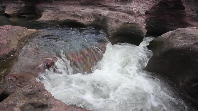 buk luk waterfall in Ubon Ratchathani Thailand , Brown stone park