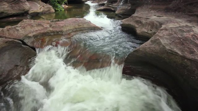 buk luk waterfall in Ubon Ratchathani Thailand , Brown stone park