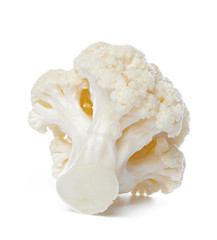 Cauliflower. Piece isolated on white.