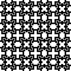 Abstract seamless geometric pattern with square elements. Simple black and white texture. Vector