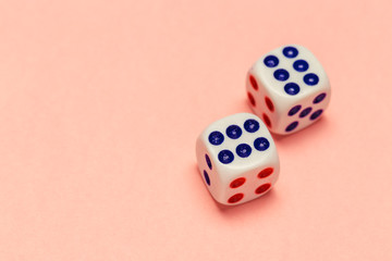 risk concept - playing dice