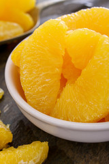 prepared orange segments