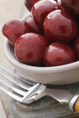 tinned red cherries
