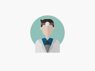 doctor cartoon avatar flat design icon
