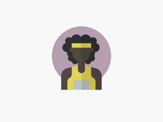 runner athletic cartoon avatar flat design icon