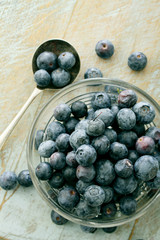 preparing fresh blueberries