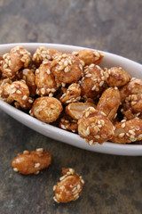 flavoured caramelised sesame mixed nut snacks
