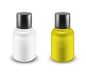 Plastic lotion bottle. Packaging for cosmetics