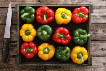 preparing fresh peppers