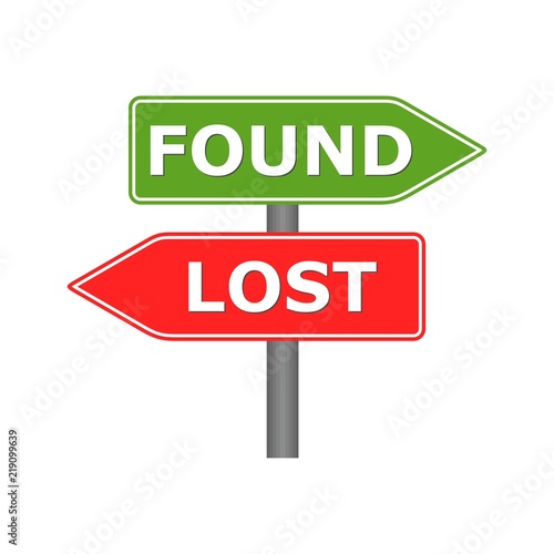 lost and found sign stock image and royalty free vector files on