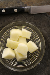 preparing fresh melon