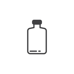 Empty bottle vector icon. filled flat sign for mobile concept and web design. glassware simple solid icon. Symbol, logo illustration. Pixel perfect vector graphics