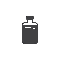 Liquid bottle vector icon. filled flat sign for mobile concept and web design.Bottle glassware simple solid icon. Symbol, logo illustration. Pixel perfect vector graphics