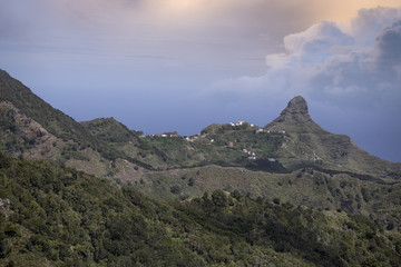 Mountain landscape on tropical island Tenerife