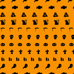 Vector illustration background of Halloween icons