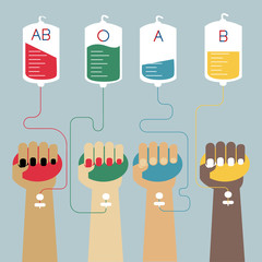 Blood transfusion concept vector illustration