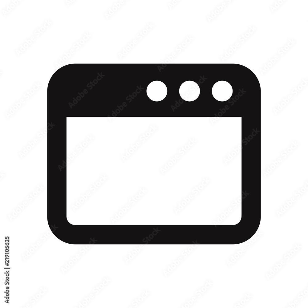 Poster browser icon isolated on white background. modern, simple symbol in trendy design style for website,
