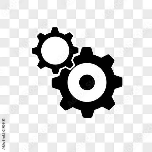"Settings vector icon on transparent background, Settings icon" Stock image and royaltyfree