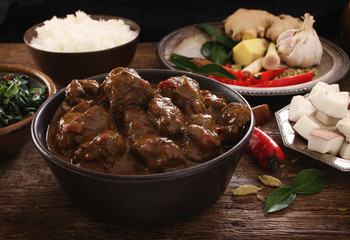 traditional indian curry meal