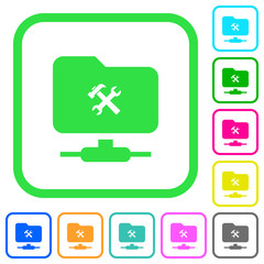 FTP tools vivid colored flat icons