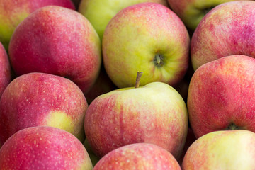 red apples green apples. Group of red apples