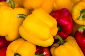 background of yellow and red sweet pepper