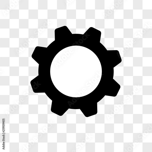 "Settings vector icon on transparent background, Settings icon" Stock image and royaltyfree