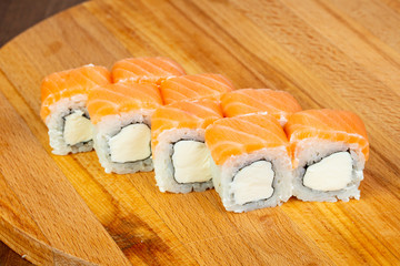 Roll with salmon