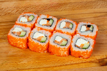 Salmon and cheese roll