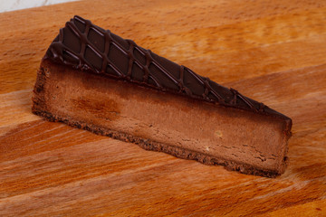 Tasty chocolate cheesecake