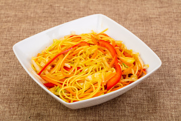 Wook noodle with vegetables