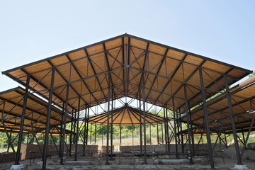 copertura legno e metallo