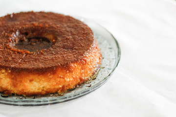 Traditional brazilian tapioca pudding