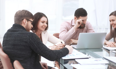 businessman and business team to discuss financial data